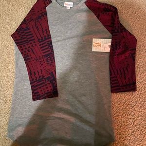 Lularoe xs randy extra small grey bodice NWT